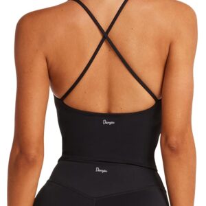 Danysu Sculpt Workout Tank Tops Women Backless Longline Sports Bras Strappy Padded Yoga Top