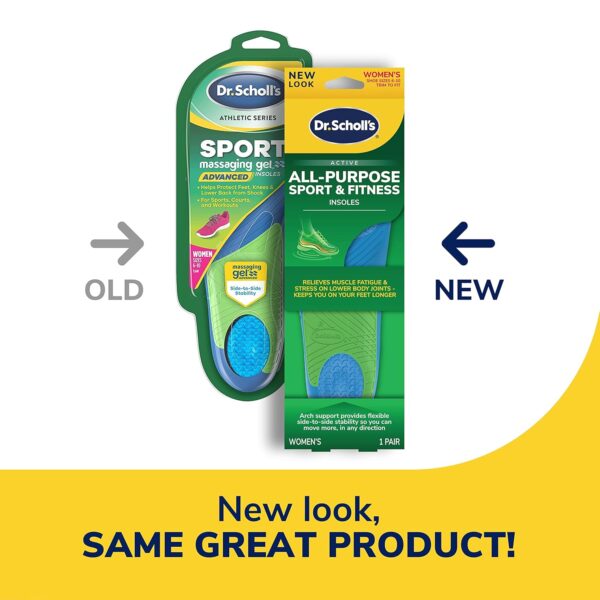 Dr. Scholl’s Sport Insoles - Superior Shock Absorption and Arch Support to Reduce Muscle Fatigue and Stress on Lower Body Joints for Women Size 6-10
