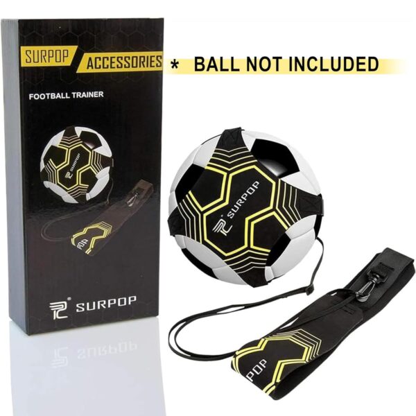 Soccer/Volleyball/Rugby Trainer, Football Kick Throw Solo Practice Training Aid Control Skills Adjustable Waist Belt for Kids Adults